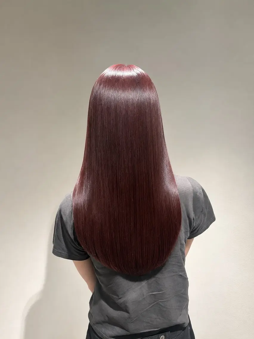 ロング カット ヘアカラー 縮毛矯正 トリートメント ヘッドスパ 盛れる艶カラー× レイヤーカット/咲来のヘアスタイル