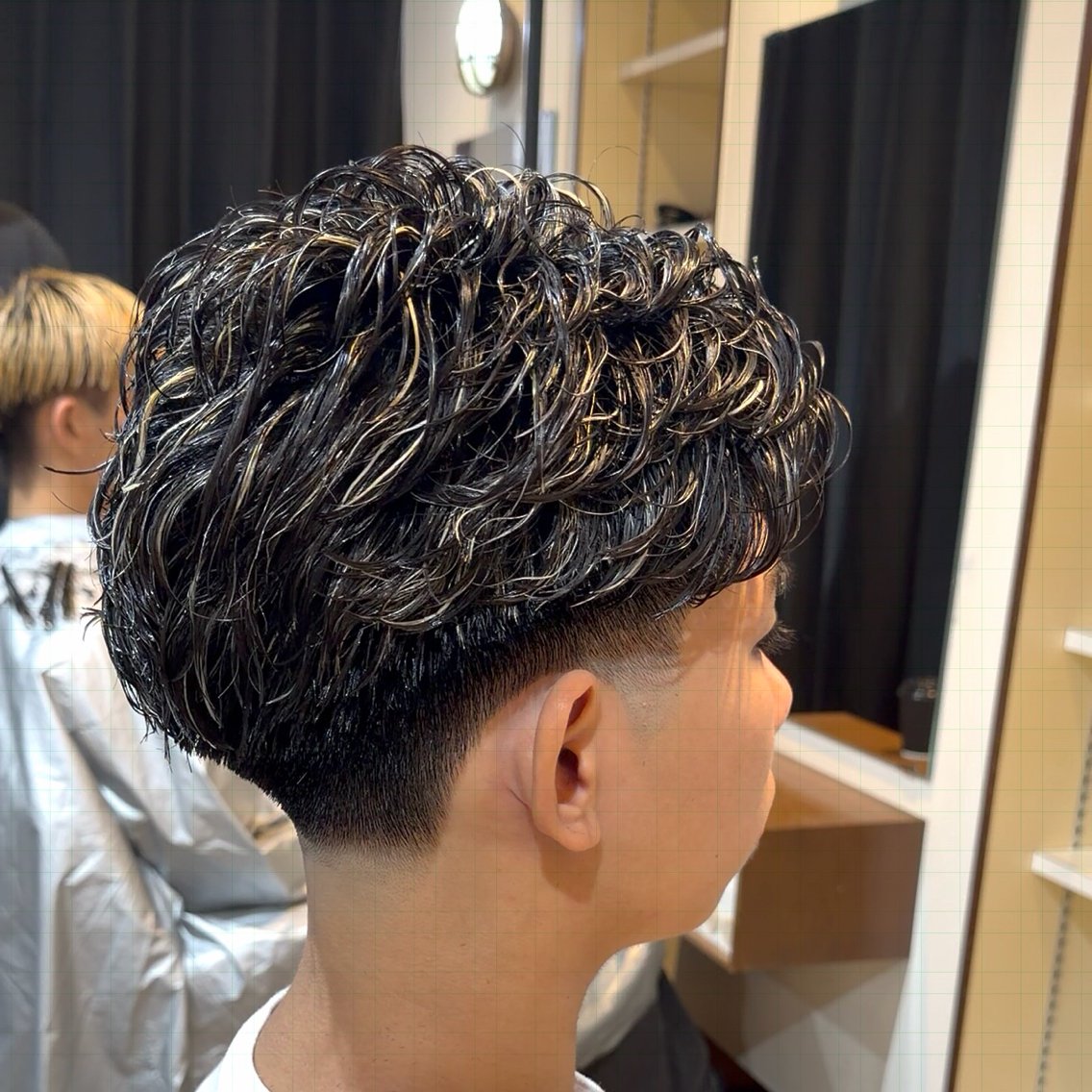 メンズ カット パーマ 原田 黎也のヘアスタイル