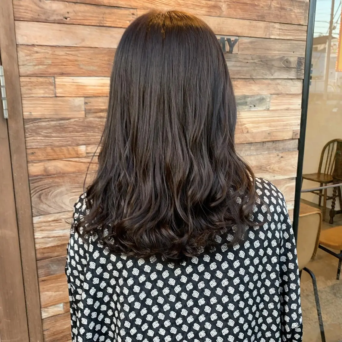 ロング カラー アッシュ 中村 友香のヘアスタイル