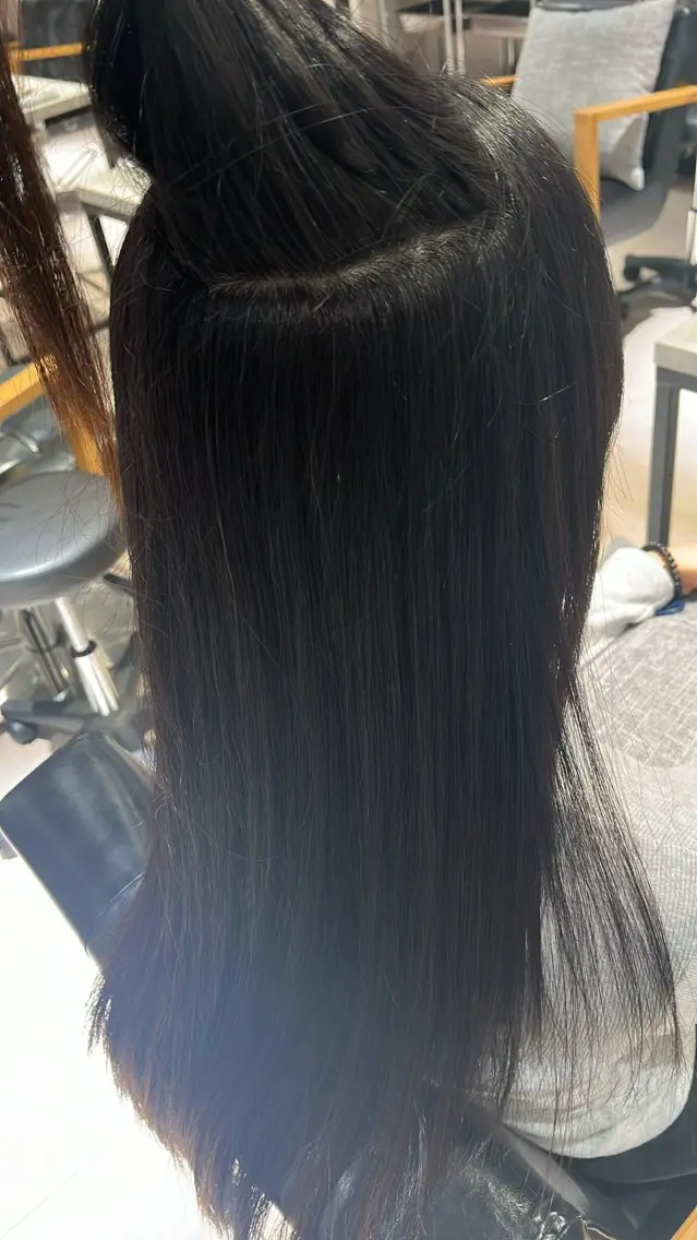ロング カラー パーマ 縮毛矯正 縮毛矯正 / 透明感カラー首藤大翔のヘアスタイル