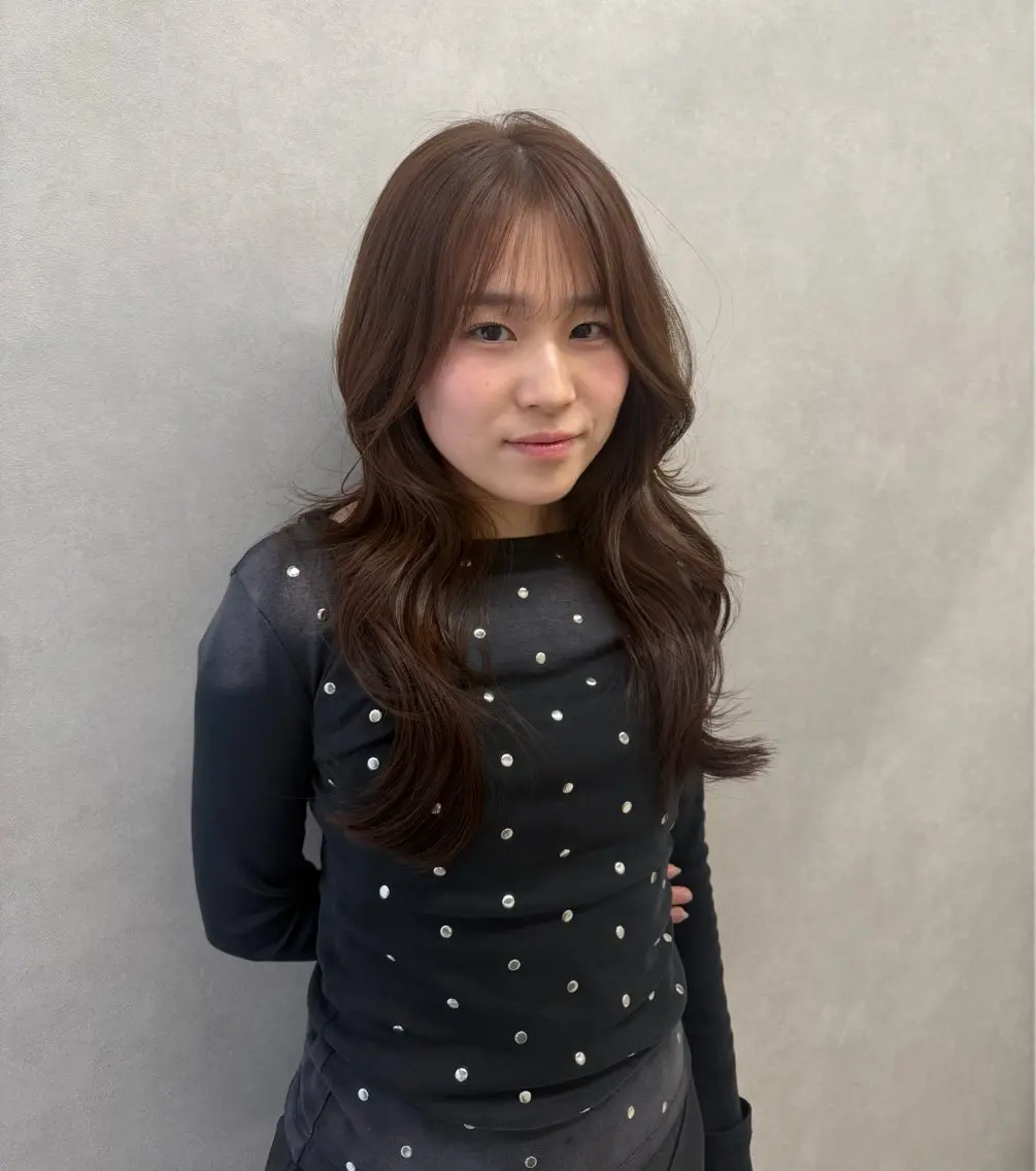 ロング カラー ベージュカラー レイヤーカット カット ヘアカラー トリートメント 🇰🇷韓国スタイル レイヤー/ayanaのヘアスタイル