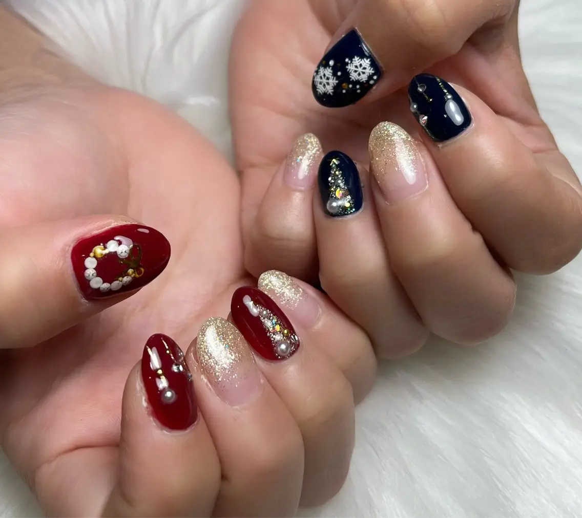 ネイル 冬ネイル クリスマス infinity skyのネイルデザイン