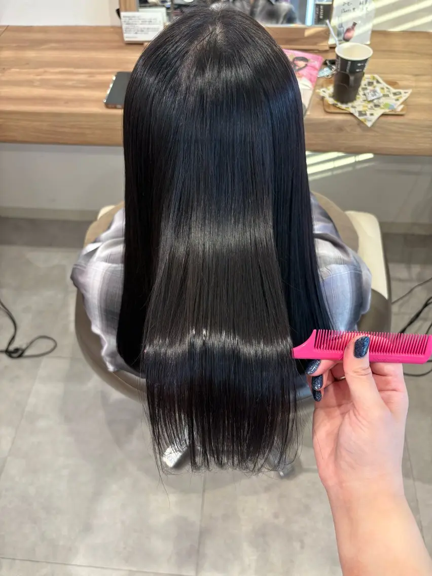 セミロング 縮毛矯正 カット 縮毛矯正 渡邊 玲来のヘアスタイル
