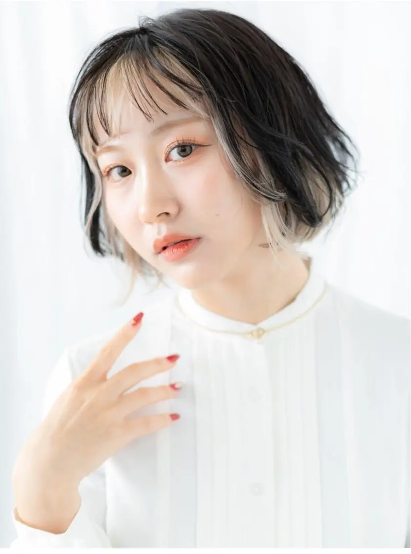 ミディアム ボブ カット 佐藤 天心のヘアスタイル