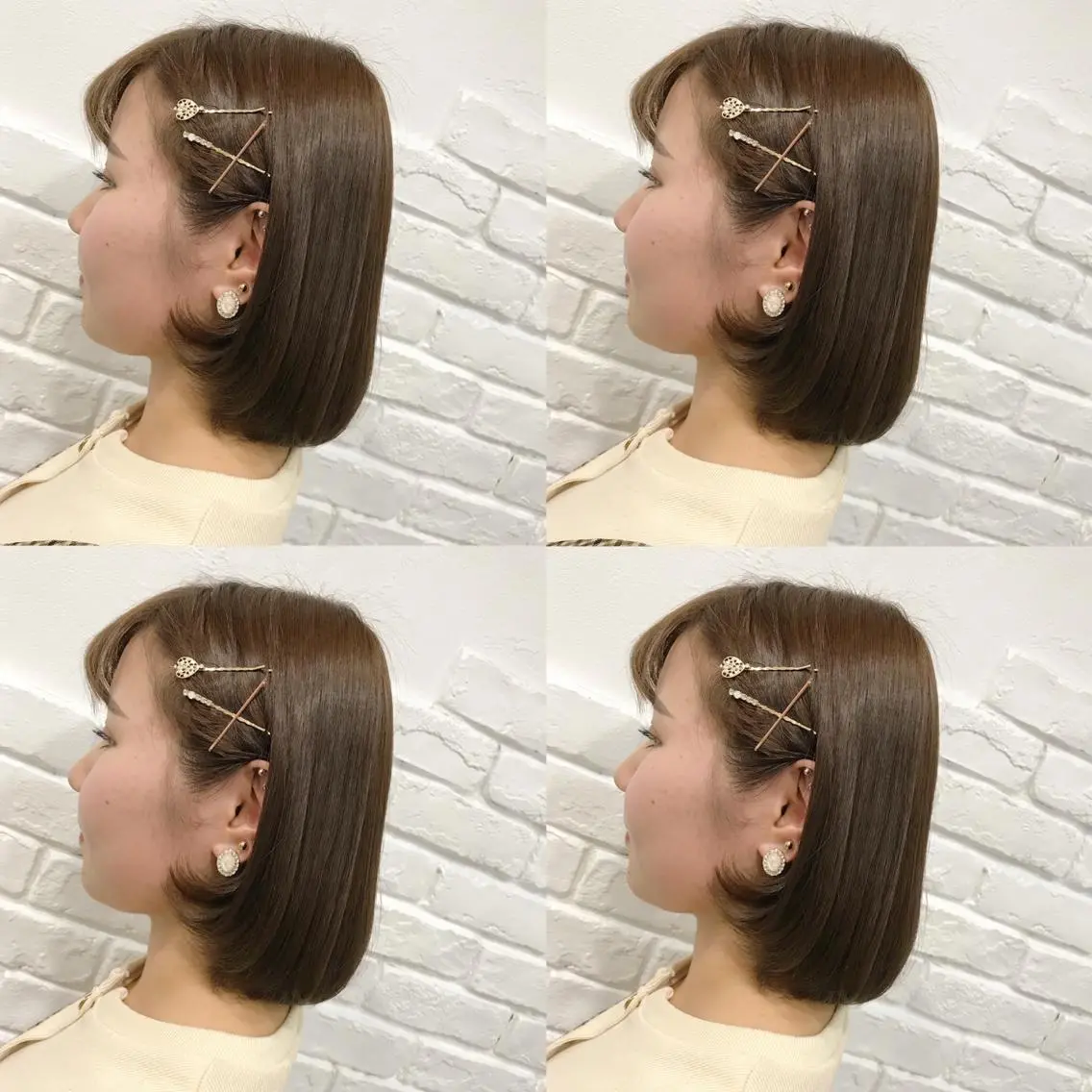 ショート カラー ヘアアレンジ TAKUMAブリーチ /デザインカラーのヘアスタイル
