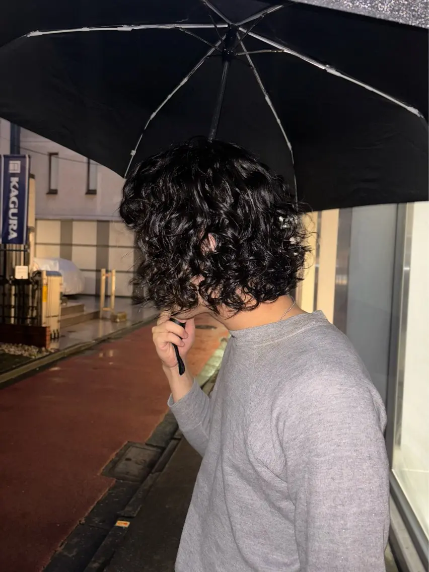 ショート パーマ メンズ カット パーマ トリートメント ヘッドスパ 🌀パーマ レイヤー ボブ/marinoのヘアスタイル