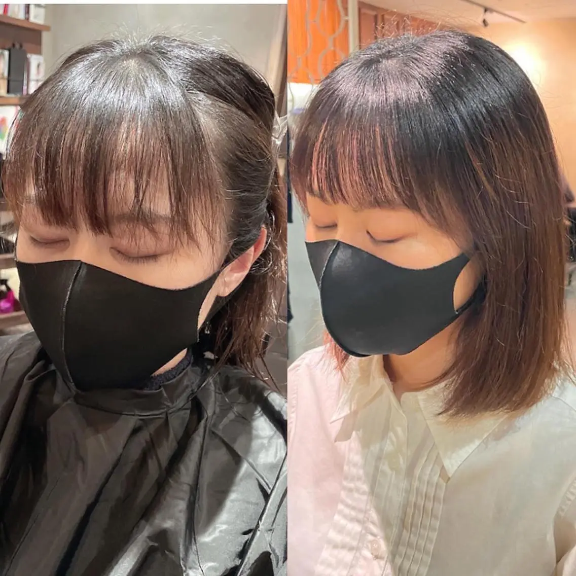 ショート カラー パーマ カット 🪼ボブ/ミニボブ レイヤーボブ🪼のヘアスタイル