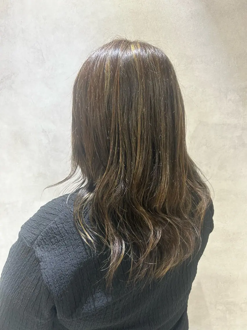 セミロング カラー ハイライトカラー ハイライト ショート/レイヤー 🎀細沼玲花のヘアスタイル