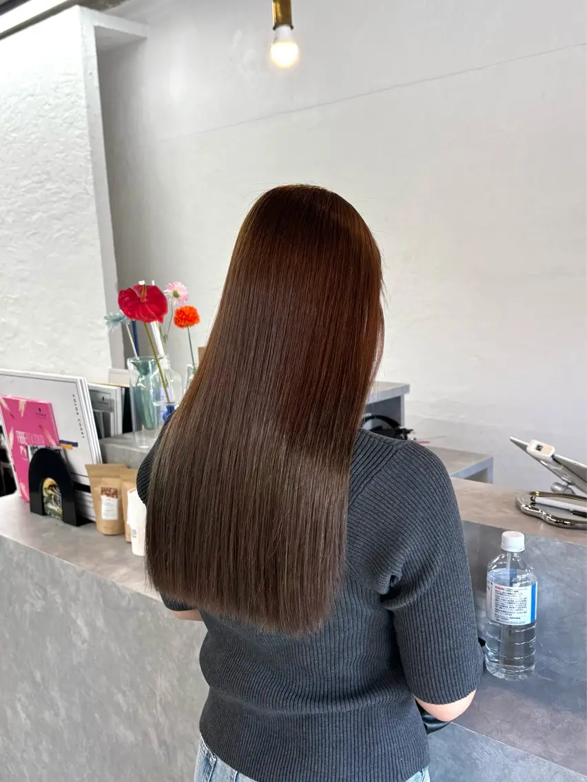 セミロング カラー ヘアカラー miloc sayaのヘアスタイル