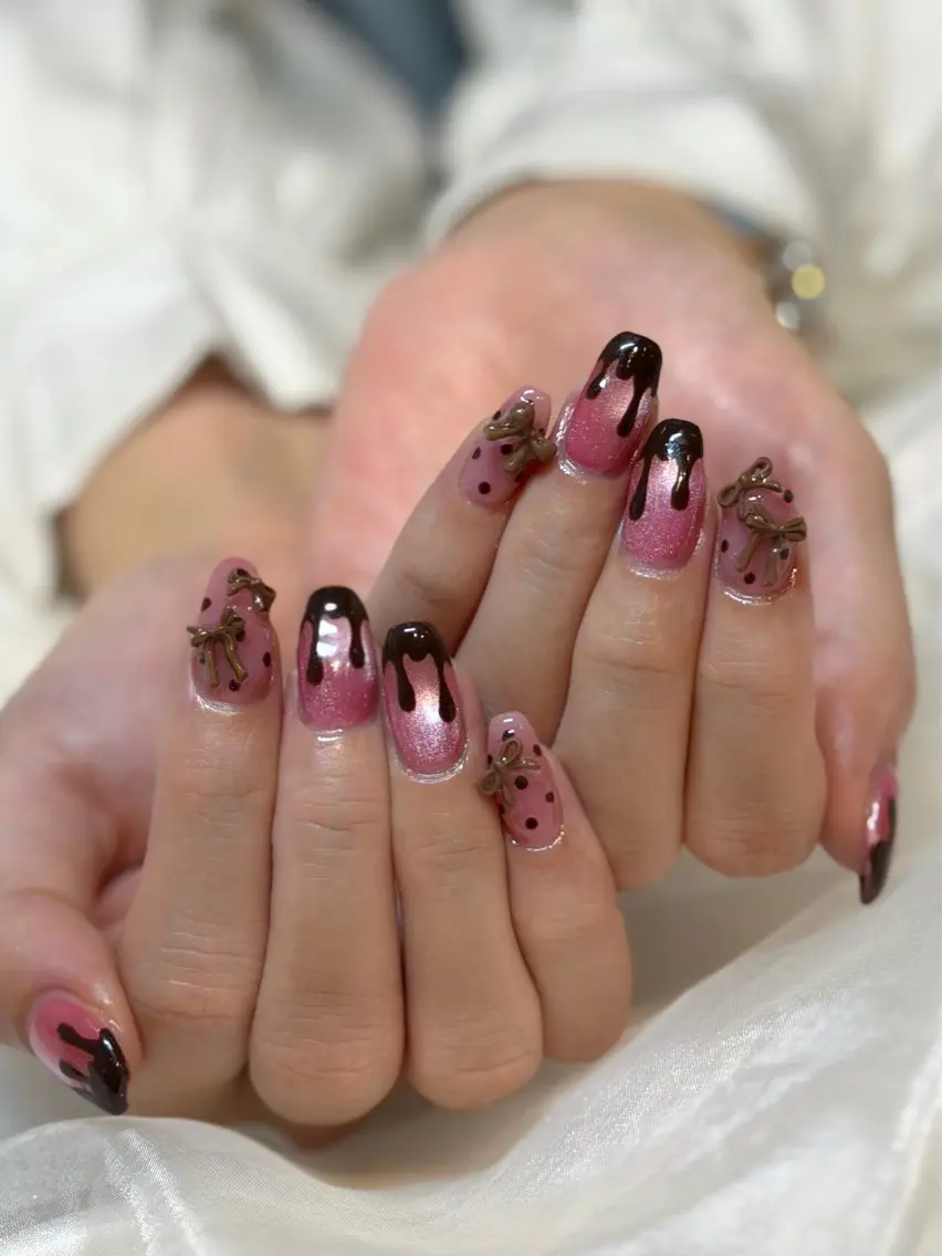 ネイル バレンタイン yume 🎀大人ガーリー🎀のネイルデザイン