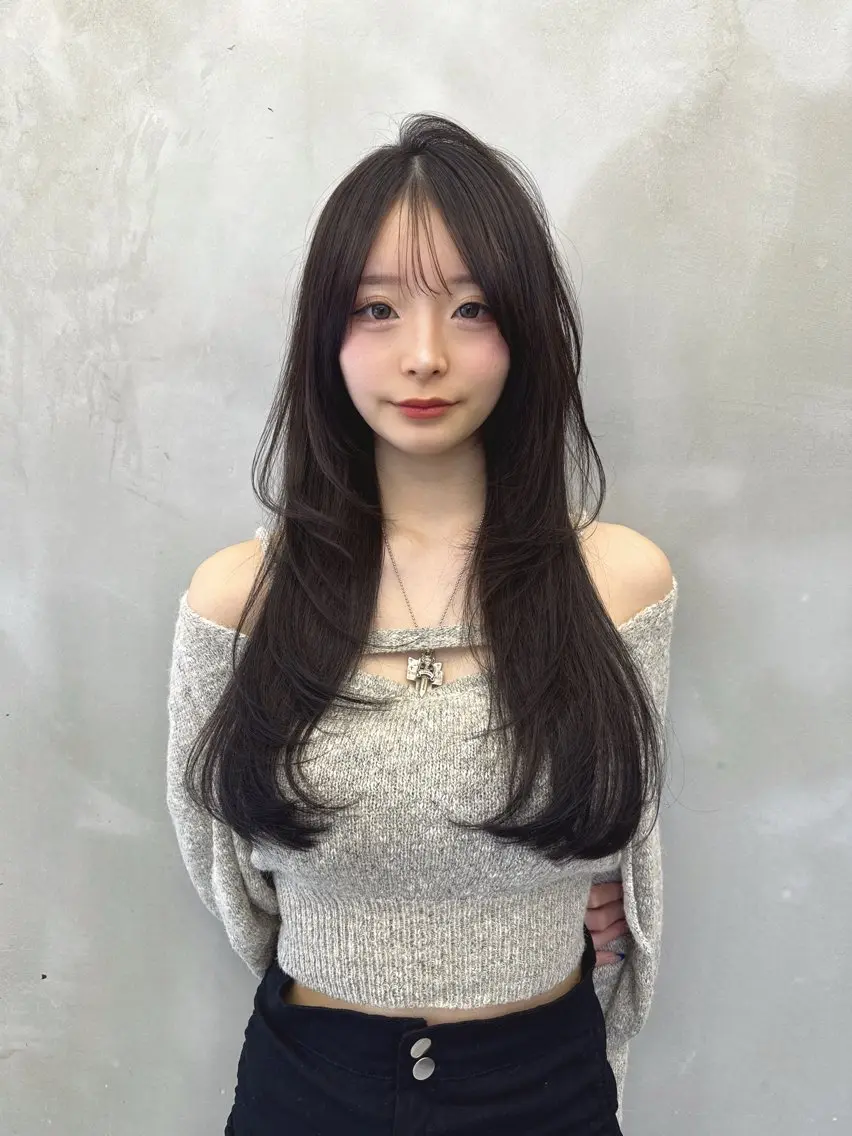 ロング カラー ヘアカラー トリートメント Airi/ブリーチ なし艶カラー♡のヘアスタイル
