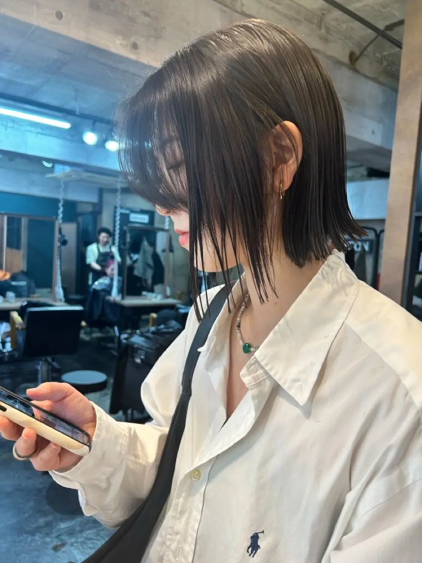 ショート カラー 縮毛矯正 博多/ハイトーン /syokoのヘアスタイル