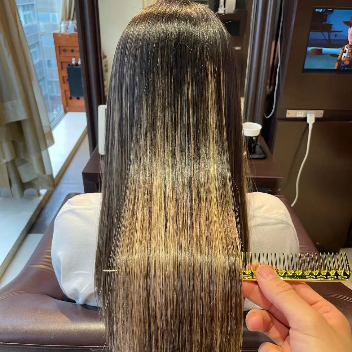 ロング カラー 縮毛矯正 トリートメント 心斎橋 美髪職人 近江のヘアスタイル