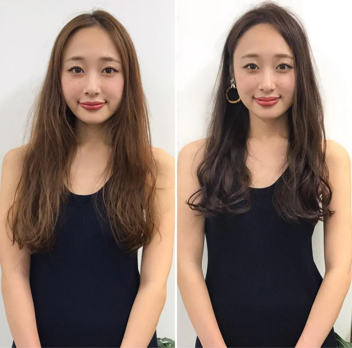 セミロング カラー アッシュ バイオレットカラー ガレリア エレガンテ栄のヘアスタイル