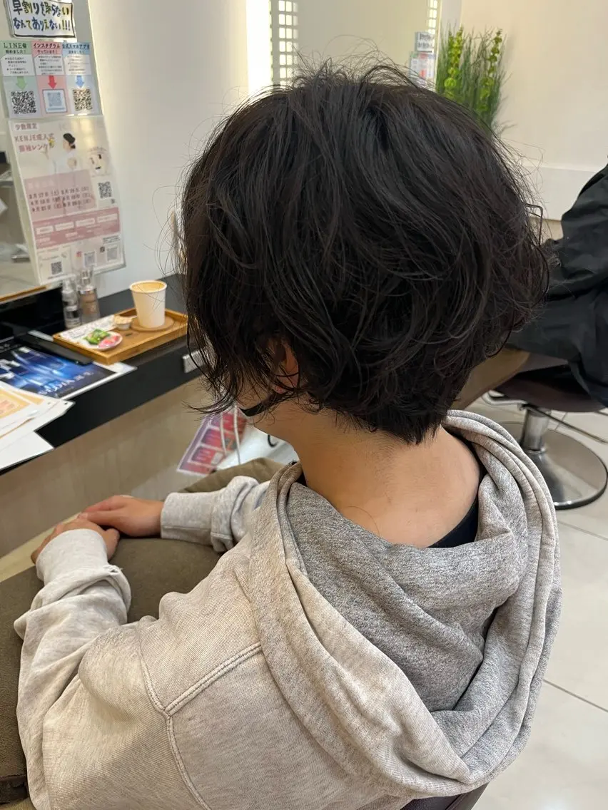 ショート パーマ メンズ カット パーマ トータルビューティー K:R鶴川のヘアスタイル