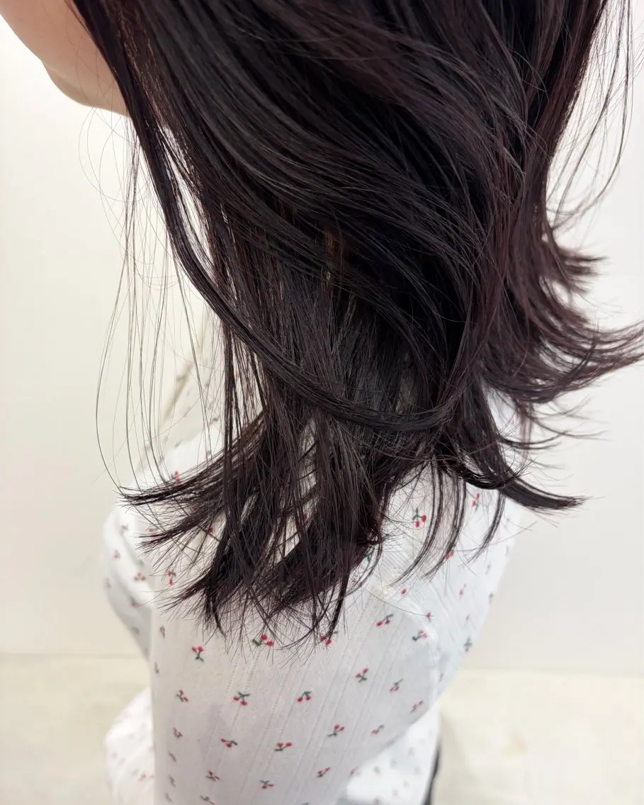 ミディアム カラー ヘアカラー 田中 遥陽のヘアスタイル