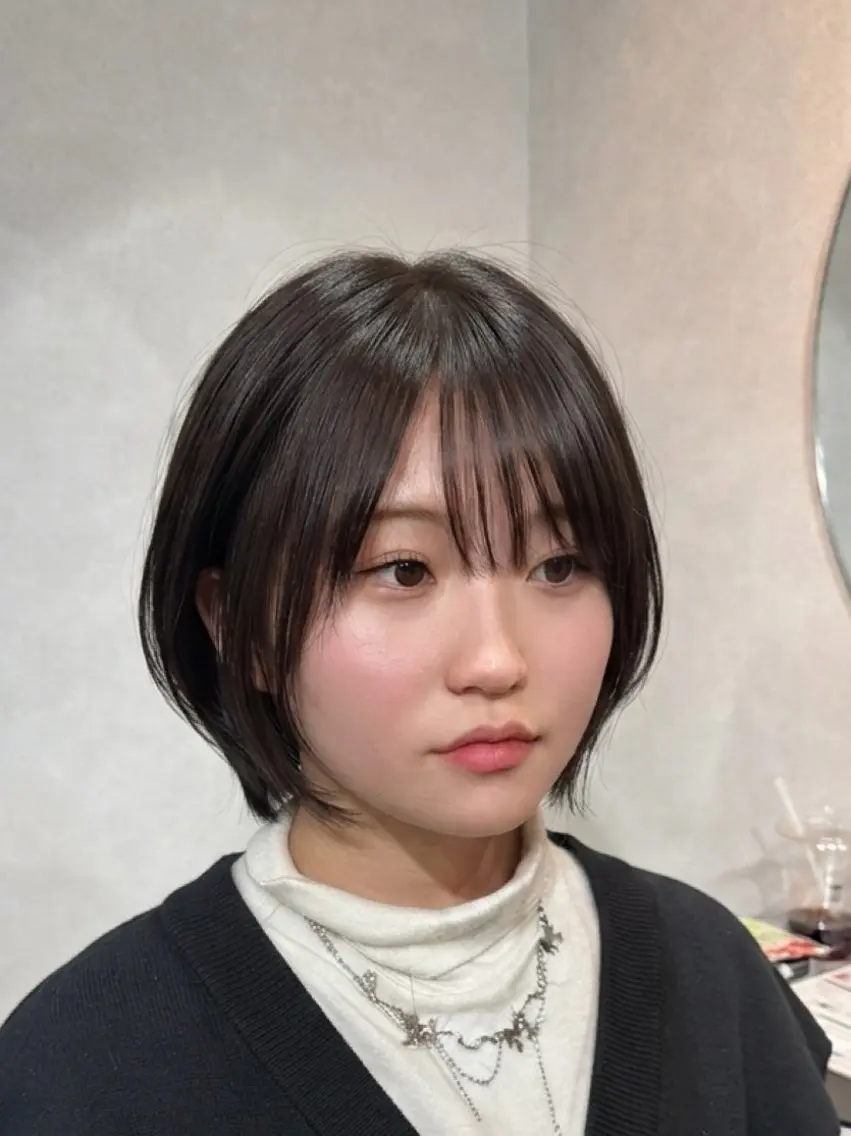 ショート カラー ショートボブ 透明感カラー ボブ ショートヘア カット ヘアカラー かずさ🐈‍⬛ lmu by ifのヘアスタイル