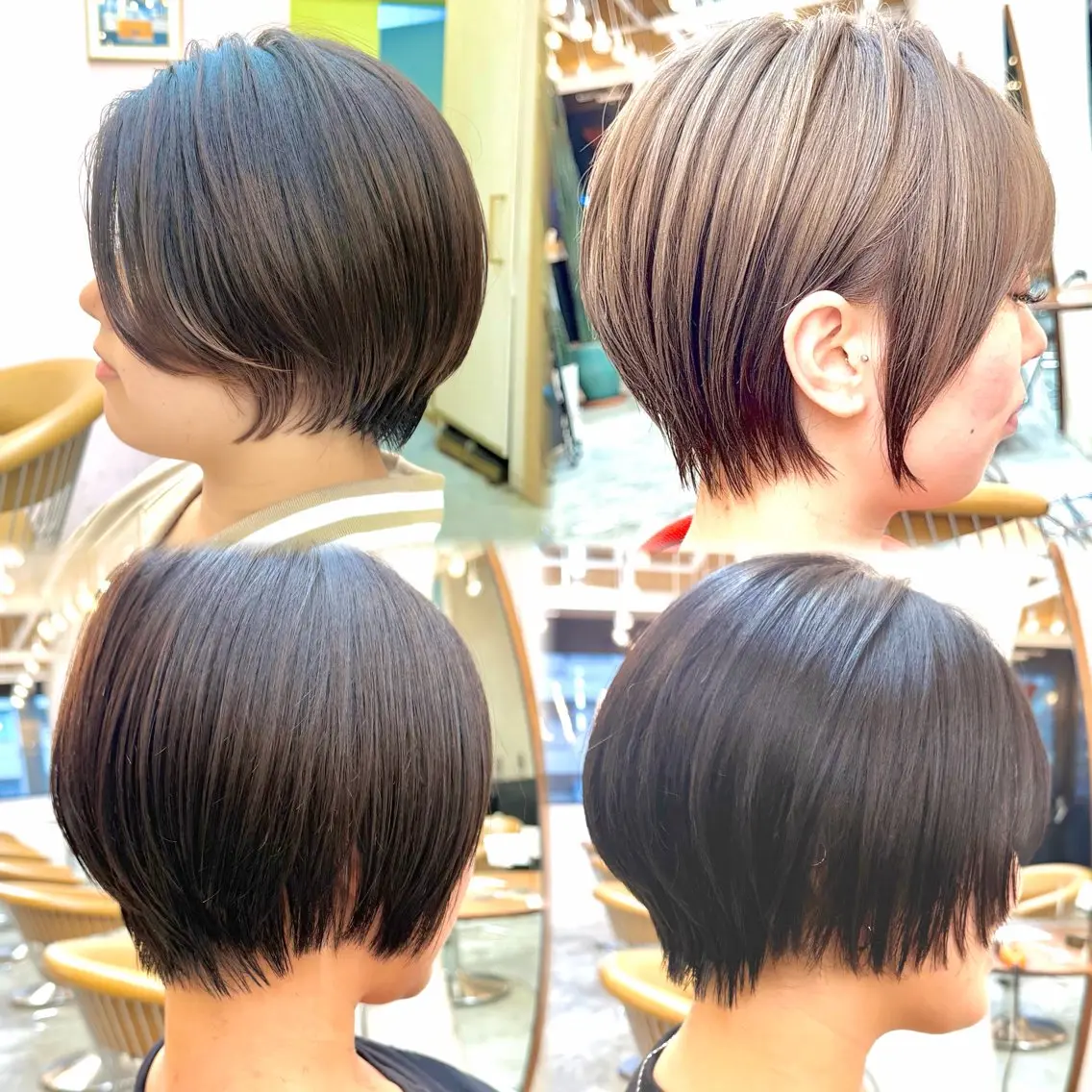 ショート カラー ショートボブ ボブ 髪質改善 ショートヘア カット ヘアカラー トリートメント 巻ける縮毛矯正✨ ボブ/ショートともきのヘアスタイル