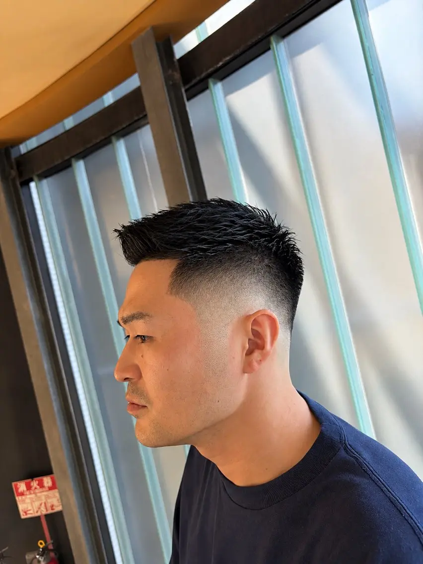 メンズ アップバング 松竹 汰空のヘアスタイル