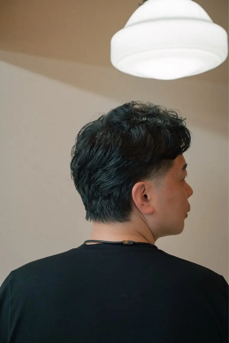 ショート カラー パーマ メンズ マレットヘア ショートヘア カット パーマ 🔗メンズサロン🔗 Kieのヘアスタイル