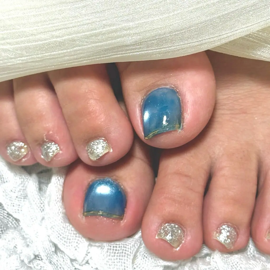 ネイル フラッシュネイル フットネイル マグネットネイル ニュアンスネイル ワンカラーネイル フットネイル calm tree/ harukaのネイルデザイン