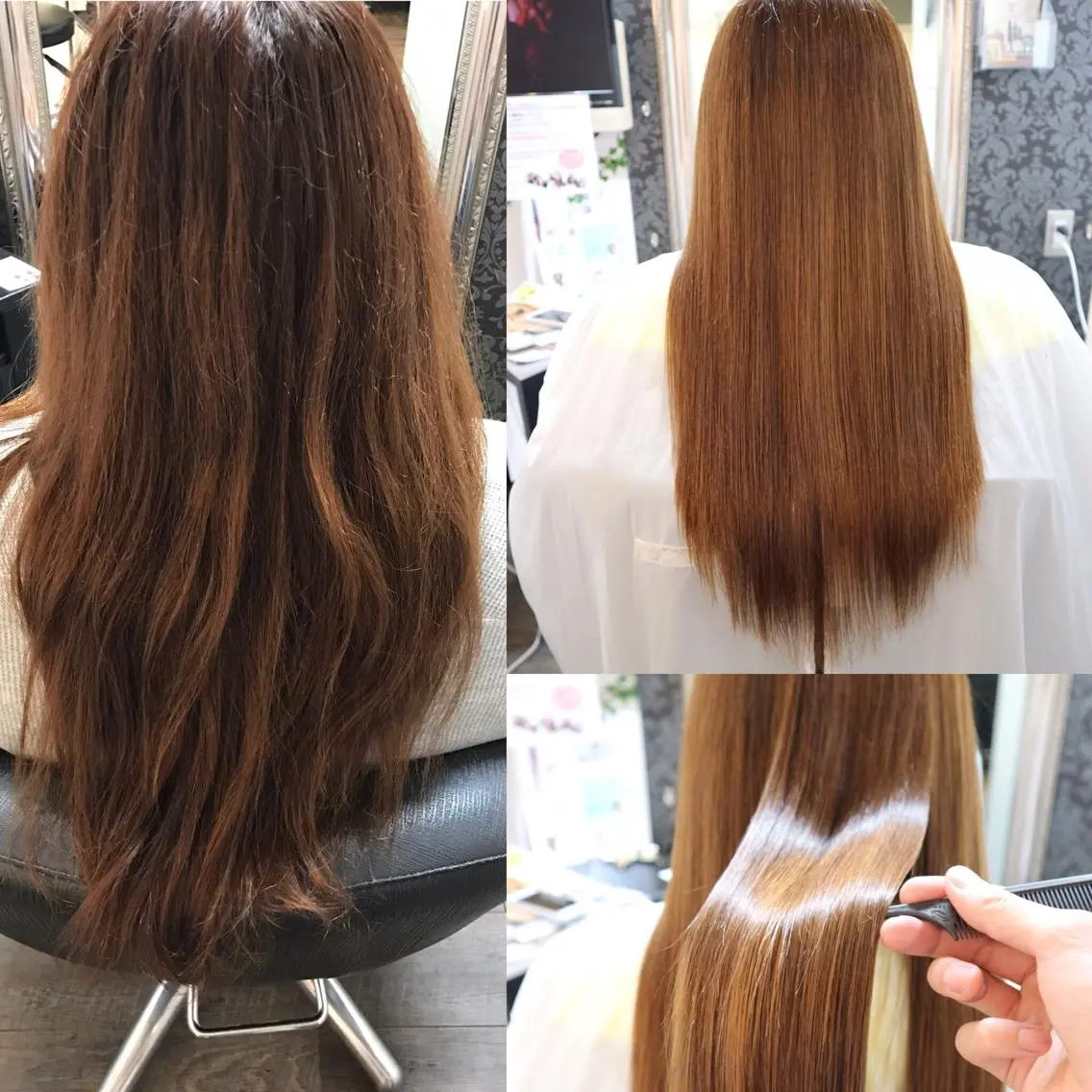 ロング カラー 縮毛矯正 トリートメント 東風上 亮介のヘアスタイル