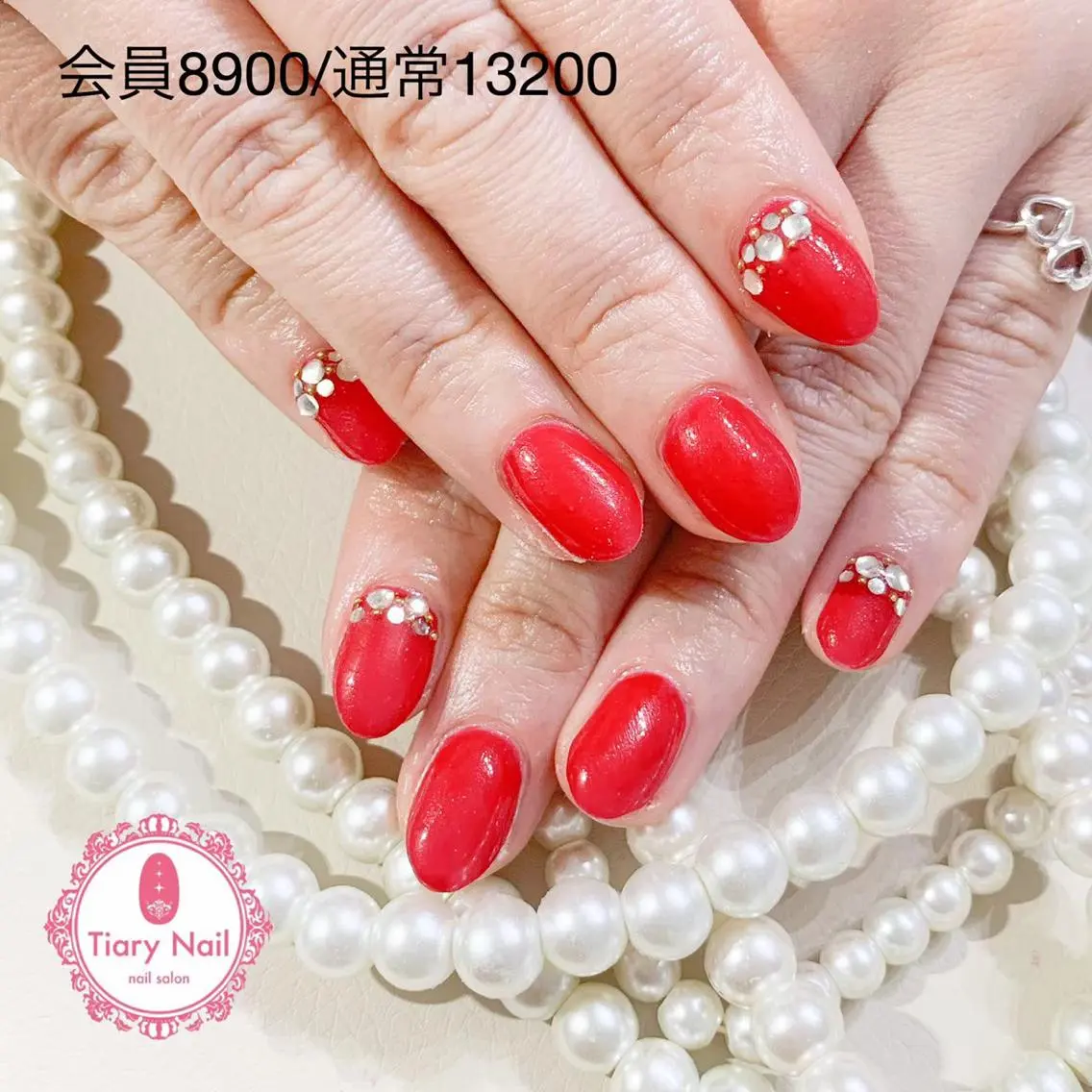 ネイル 桜ネイル 長さ出し スカルプネイル 春ネイル 💗🪽Tiary Nail🪽💗のネイルデザイン