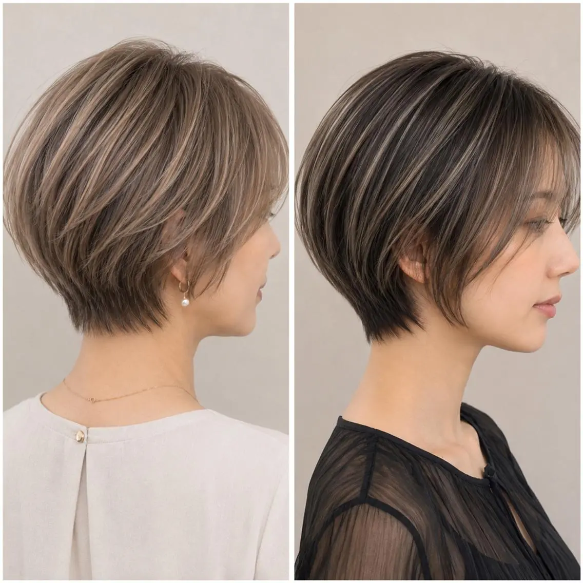 カラー ブリーチ ダブルカラー ボブ 髪質改善 ハイライト/ショート レイヤー✨yaeのヘアスタイル