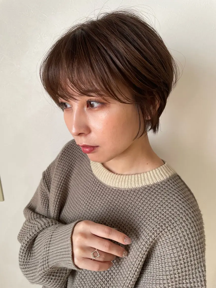 ショート カット ヘアカラー トリートメント 木村 真知子のヘアスタイル