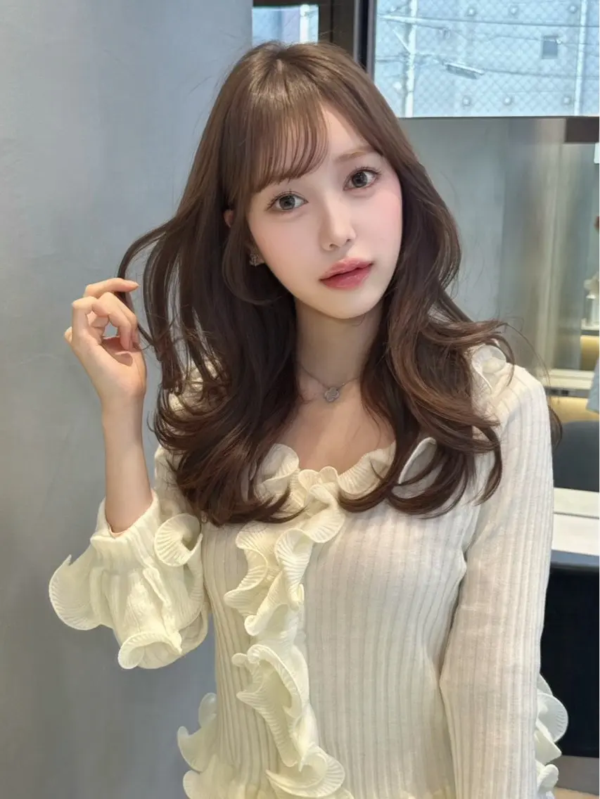 ロング カット トリートメント ヘアセット 大宮ブリーチ縮毛⭕️ 暗髪レイヤーしょうまのヘアスタイル