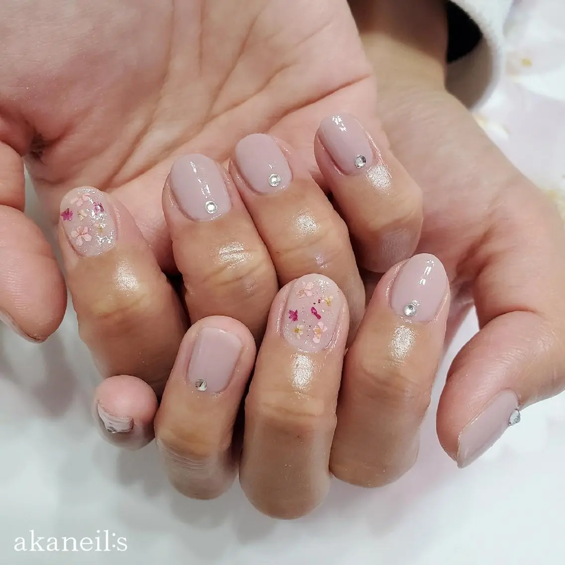 ネイル フラワーネイル ピンク 【akaneils】 アカネのネイルデザイン