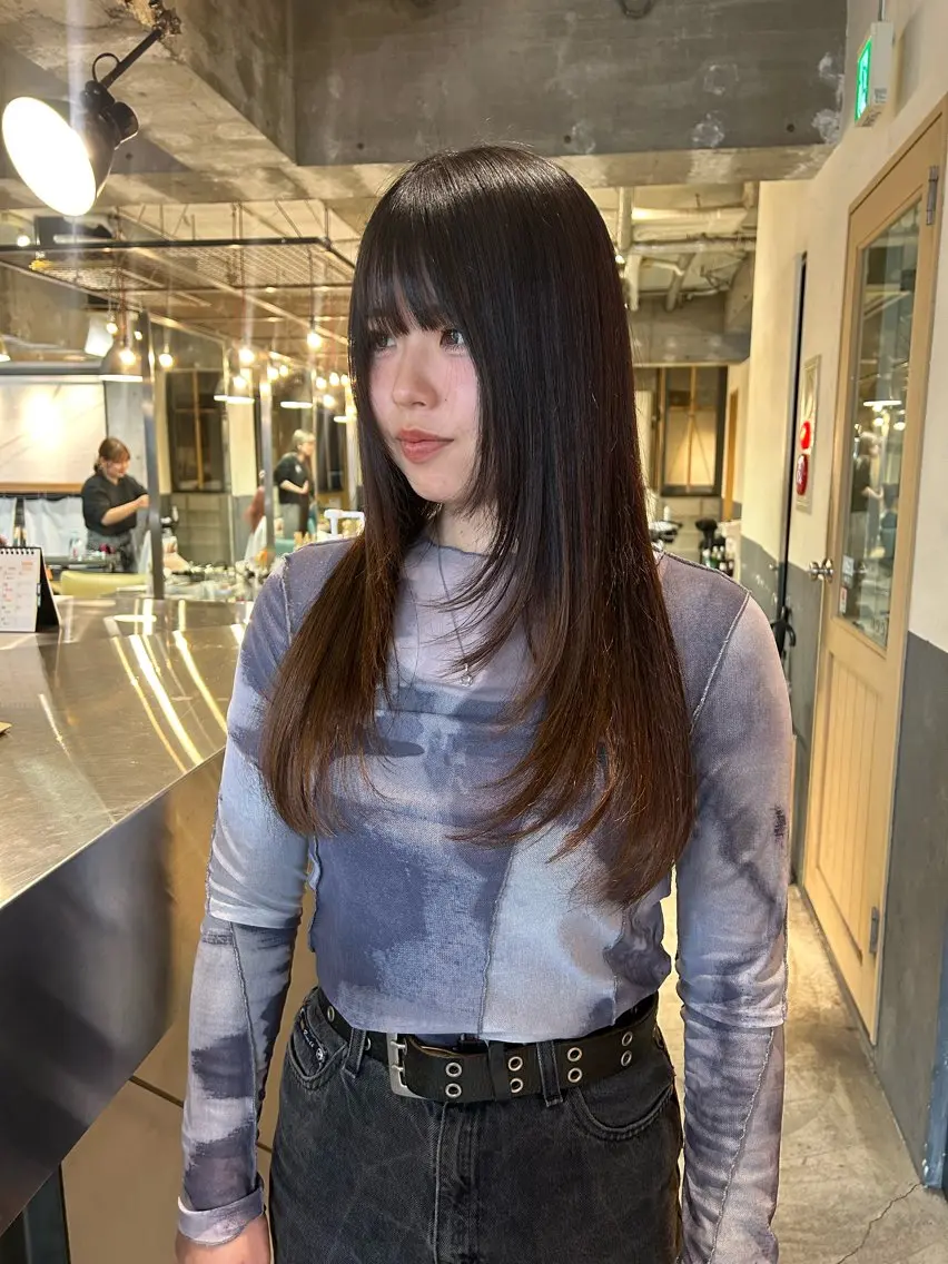 ロング カラー レイヤーカット ロング カット 海外レイヤー /NAGISAのヘアスタイル