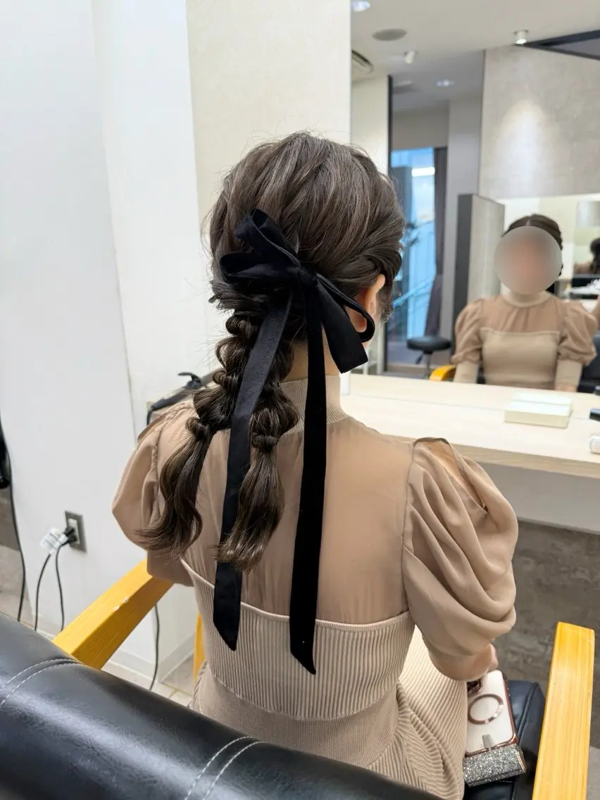 セミロング ヘアセット GiseL 博多 ほのかのヘアスタイル