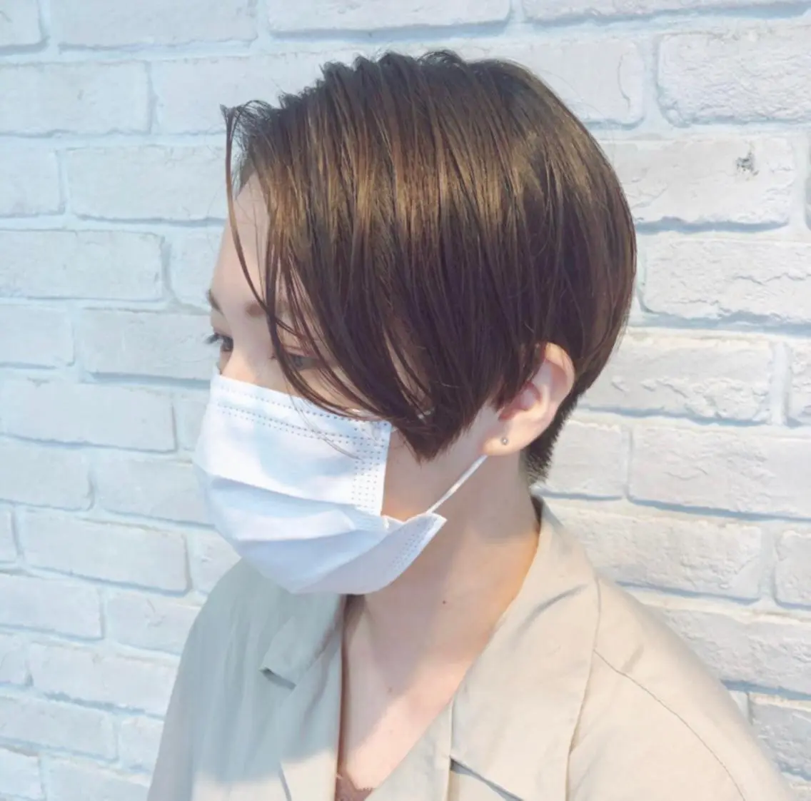 ショート カラー ハンサムショート ベージュカラー ショートヘア 🌺ウルフカット職人 新垣渚🐺のヘアスタイル