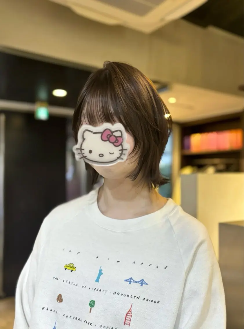 ショート カラー ベージュカラー ブリーチ 透明感カラー ブリーチなしカラー ヘアカラー トリートメント レイヤーカット/ダブ ルカラー/フウカ🤍のヘアスタイル