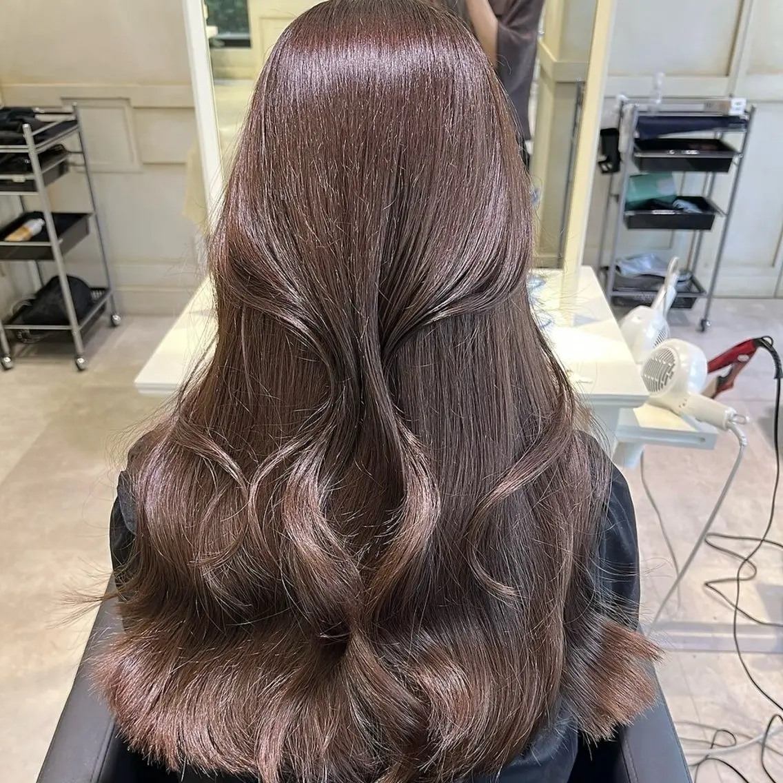 ミディアム カラー ヘアカラー トリートメント 💖ダブルカラー/ ケアカラー/レナ💖のヘアスタイル