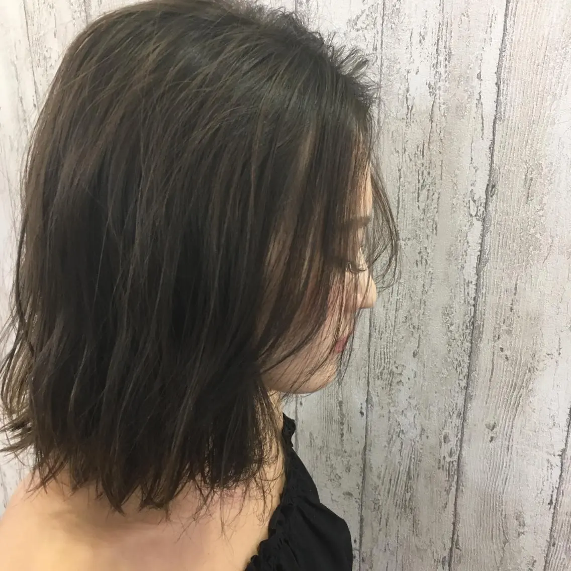 ミディアム カラー アッシュ レイヤーカットモデル 募集/藤原一真のヘアスタイル