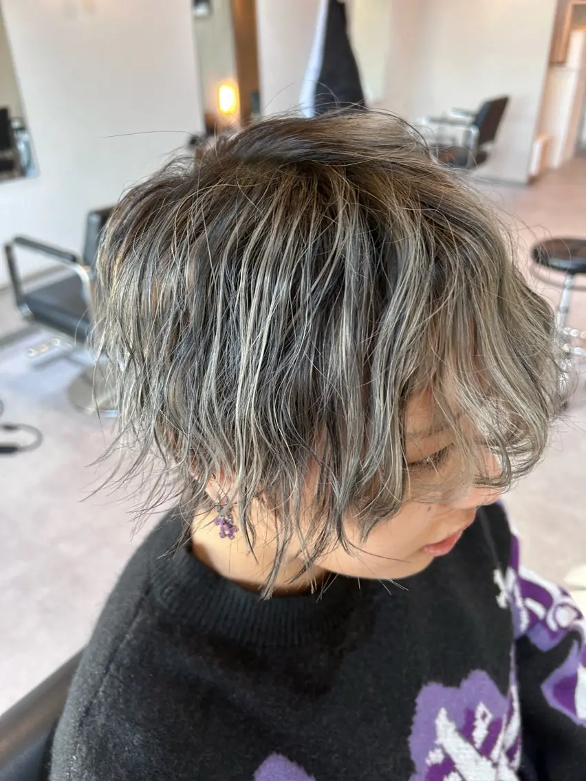 ショート カラー カット ヘアカラー トリートメント TOSHIKI 透明感カラー🌈のヘアスタイル