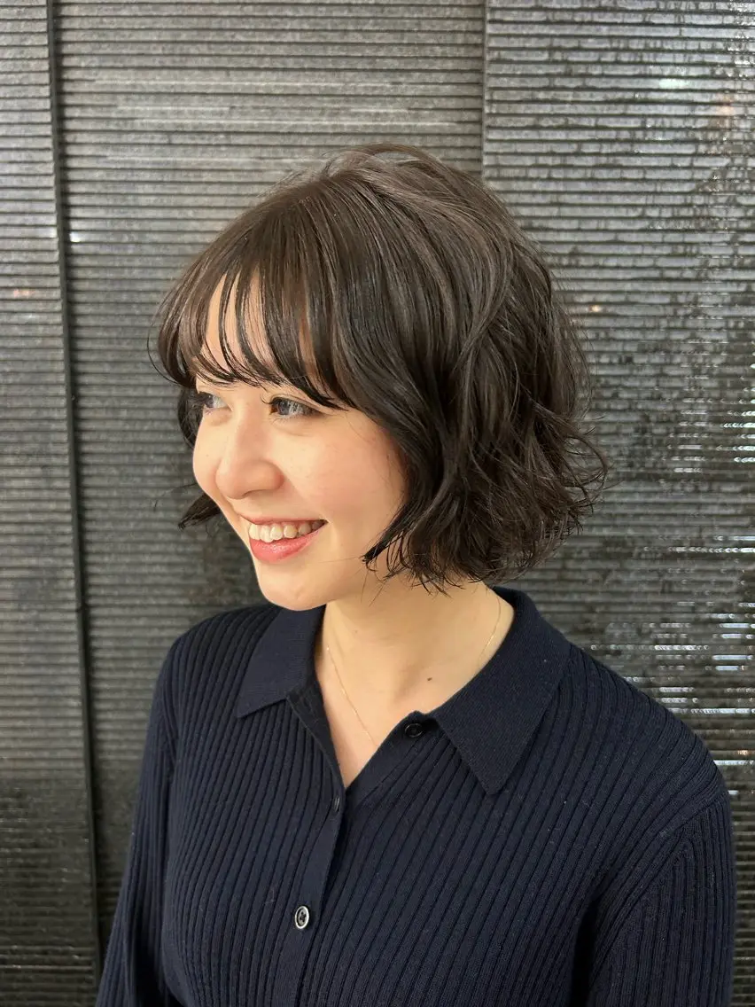 ショート カラー 透明感カラー 對馬 光梨のヘアスタイル