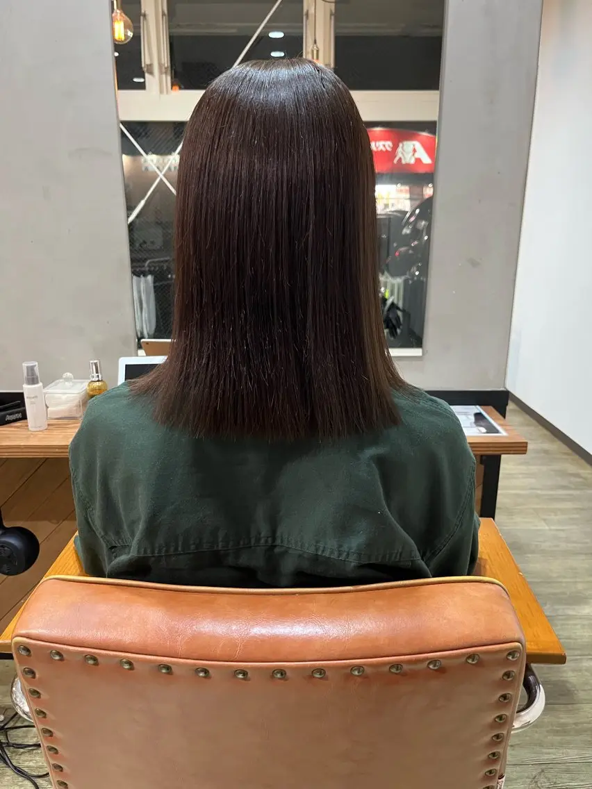 ミディアム 石江 奈琉のヘアスタイル