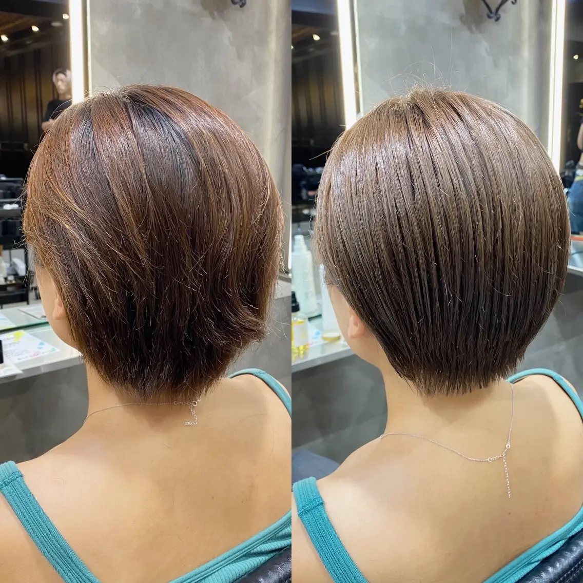 ショート カラー グレージュ ショートヘア カット ヘアカラー トリートメント 透明感カラー🌿 グレージュ🐺陽介のヘアスタイル