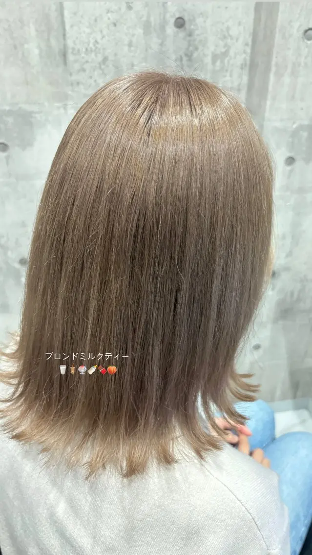 ミディアム カラー 🥣ケアブリーチカ ラーTakato🥛のヘアスタイル