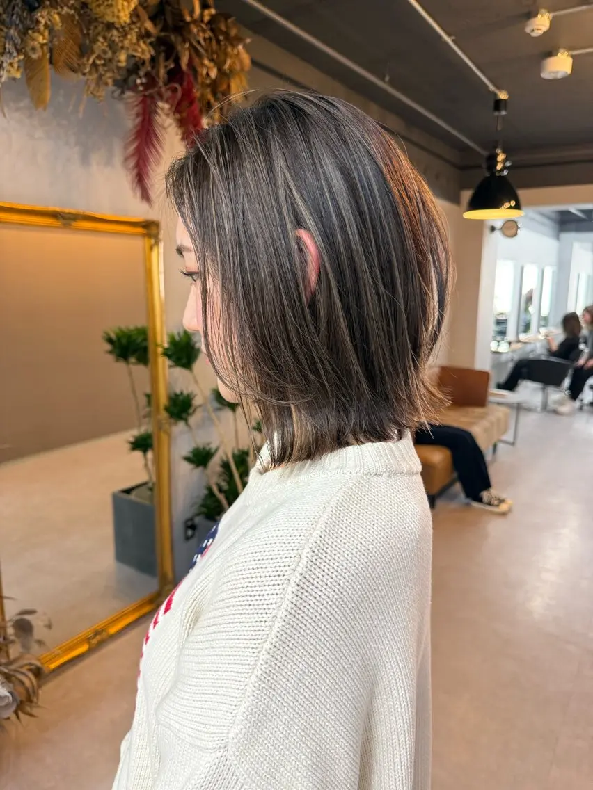 セミロング カット ヘアカラー トリートメント Reb_keiji 👑小倉圭司のヘアスタイル