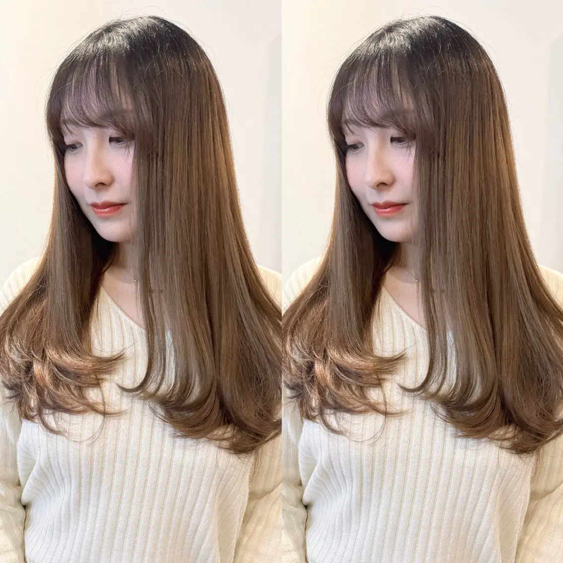 セミロング Kurumi🌙韓国 レイヤー/艶感カラーのヘアスタイル