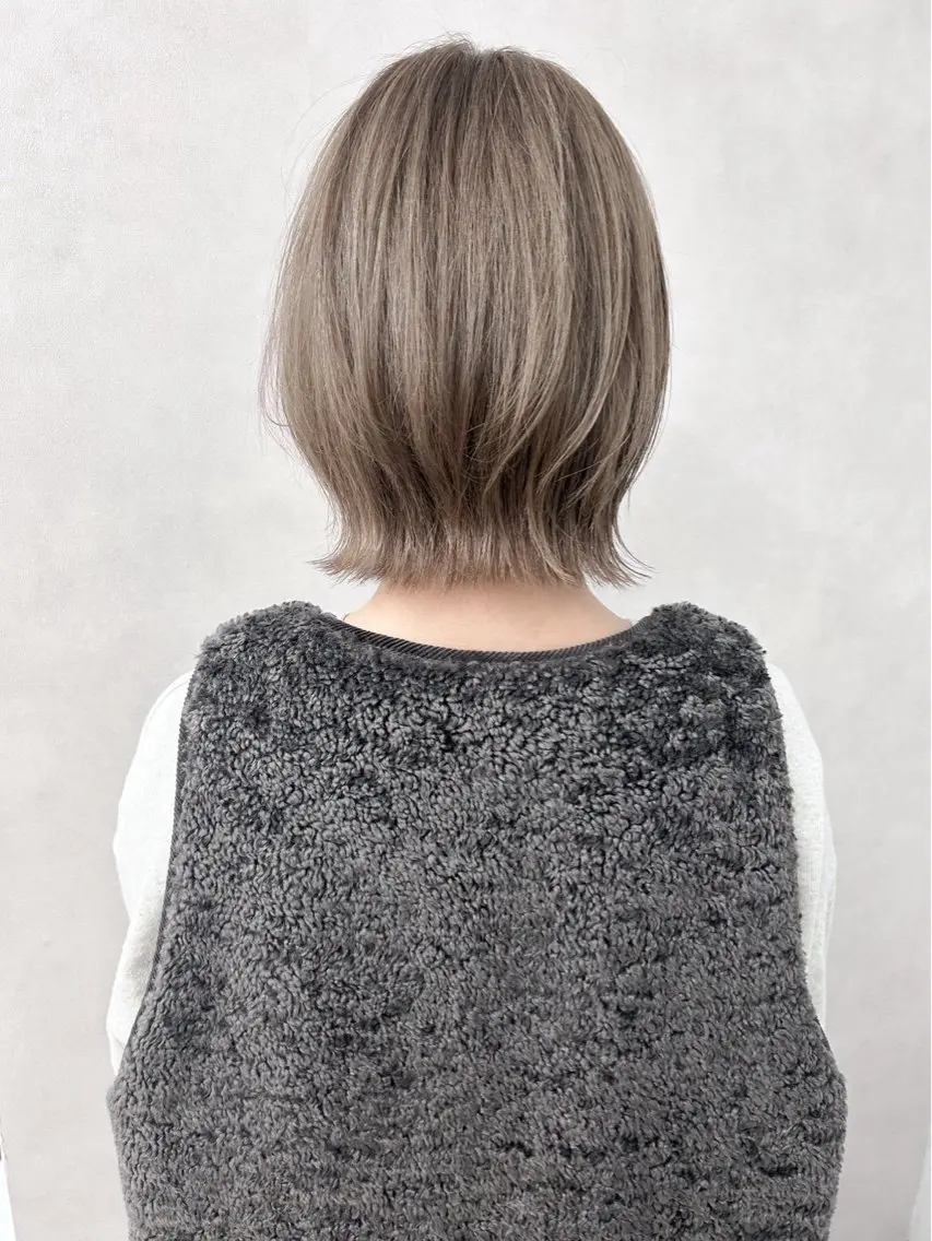 ミディアム カラー ショートボブ ボブ HAKU 津久野のヘアスタイル