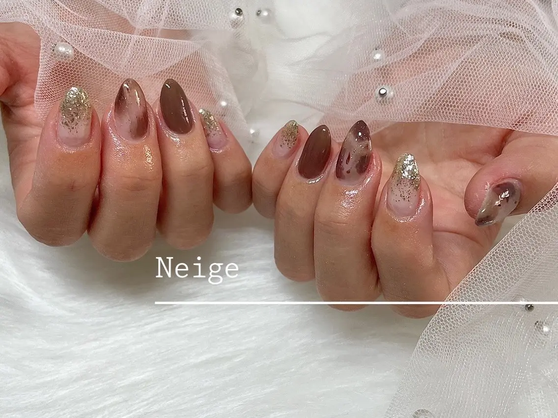 ネイル ハンドネイル Neige‪𓂃ai ＊梅津 / 松尾のネイルデザイン