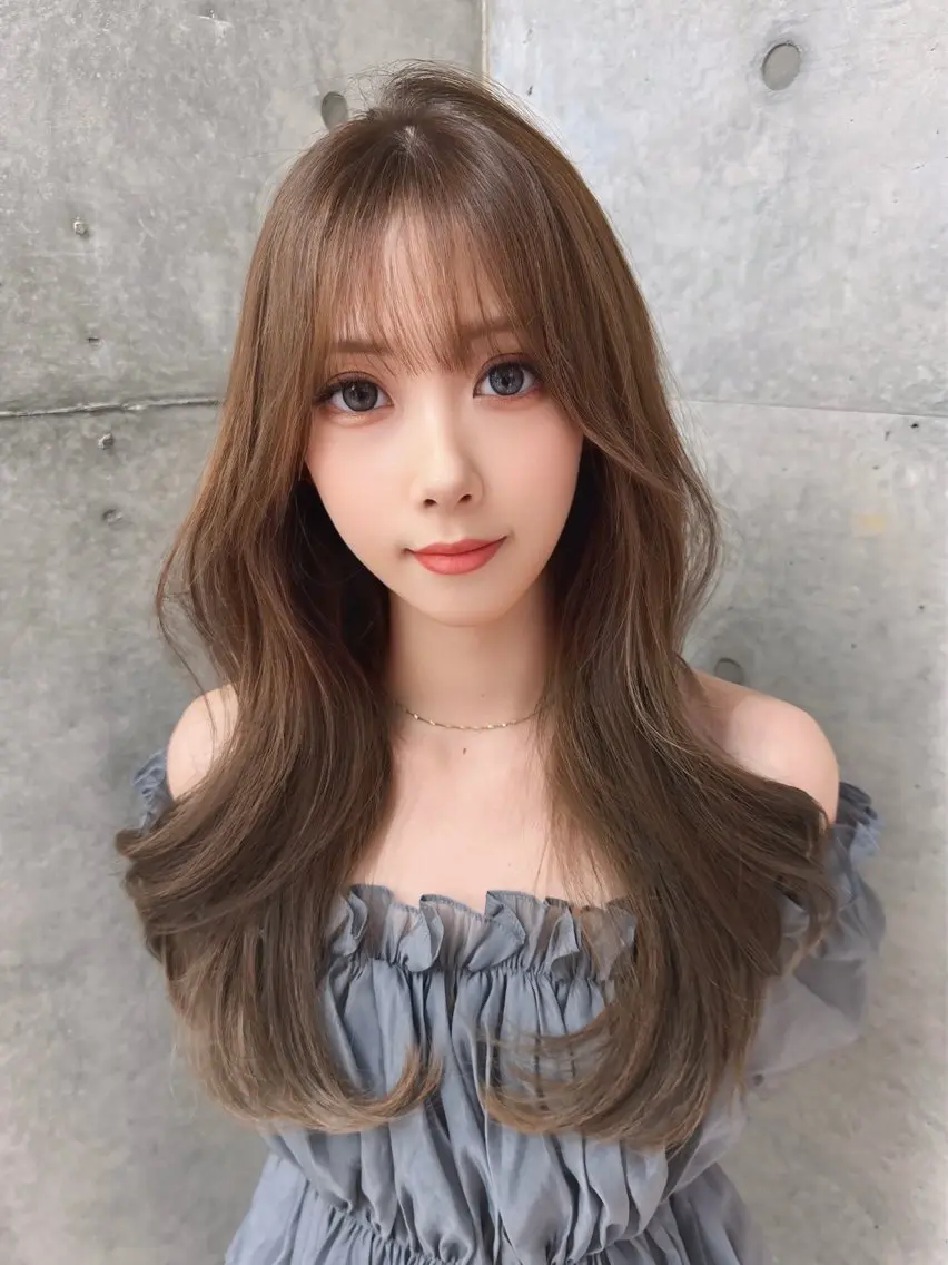 ロング カラー ヘアカラー shion 透明感カラーのヘアスタイル