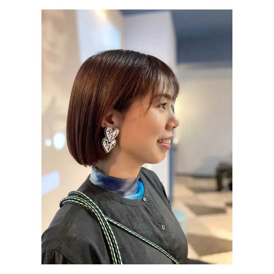 ミディアム カラー カット ヘアカラー トリートメント 中野 誠子のヘアスタイル