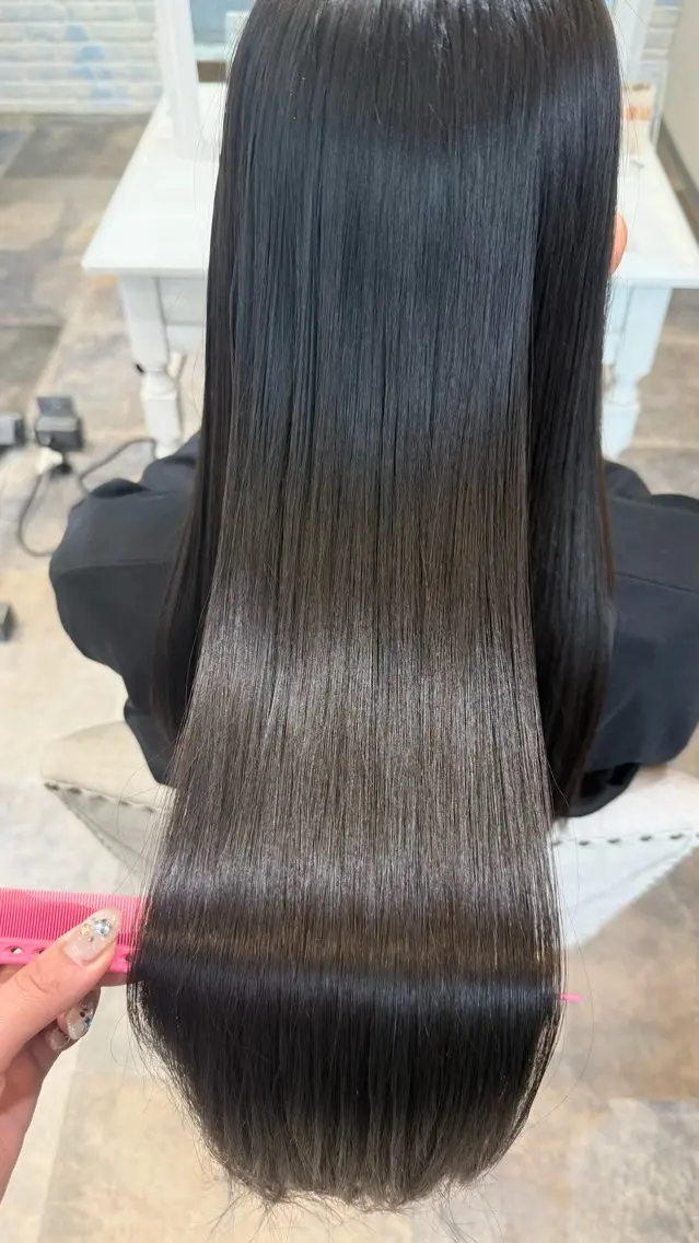 ロング 縮毛矯正 トリートメント 🎀RUI/髪質改善 /美髪矯正/艶カラーのヘアスタイル