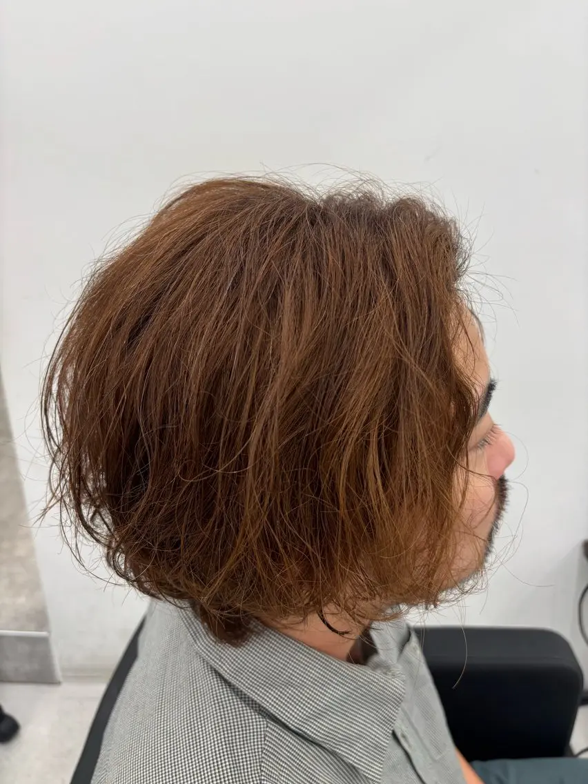 セミロング カラー メンズ 小野 華翔のヘアスタイル